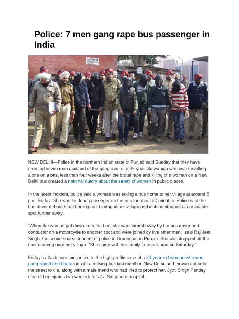 Lesson 13 7 men gang rape bus passenger in india pdf