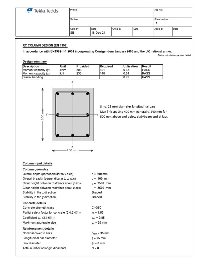Capacity Check Example | PDF | Beam (Structure) | Strength Of Materials