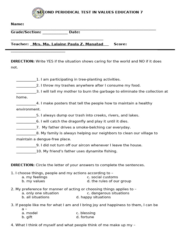 VAL 7 (3) | PDF | Psychological Concepts | Social Psychology