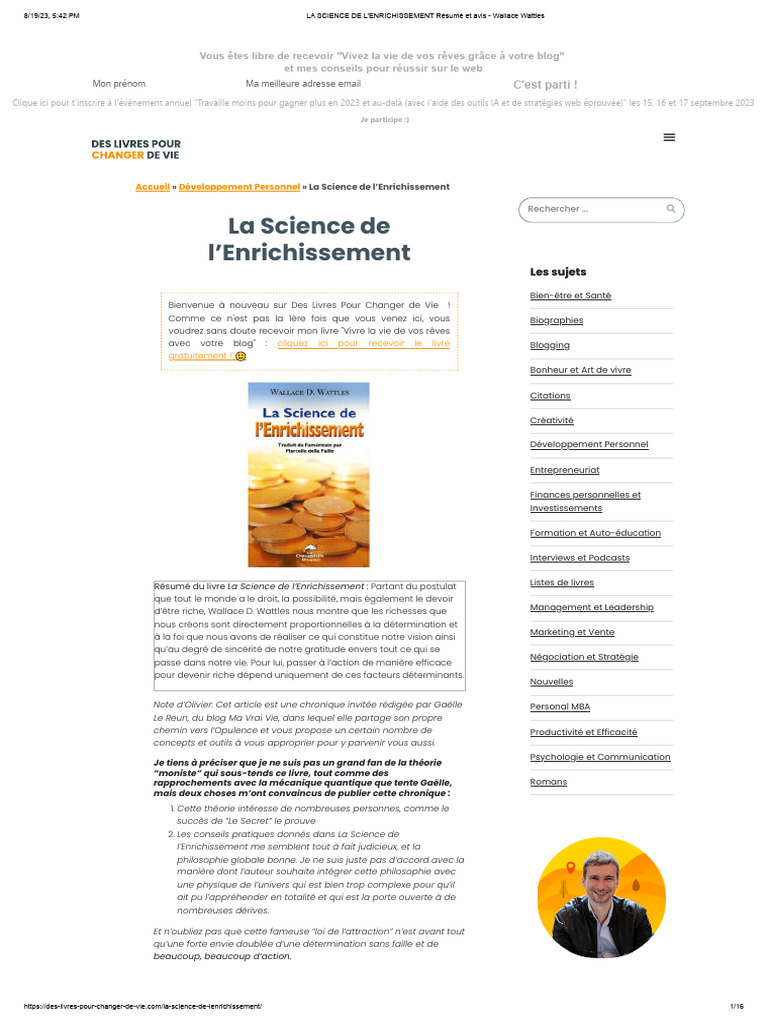 La Science de l'Enrichissement expliquée | PDF | Science | Blog