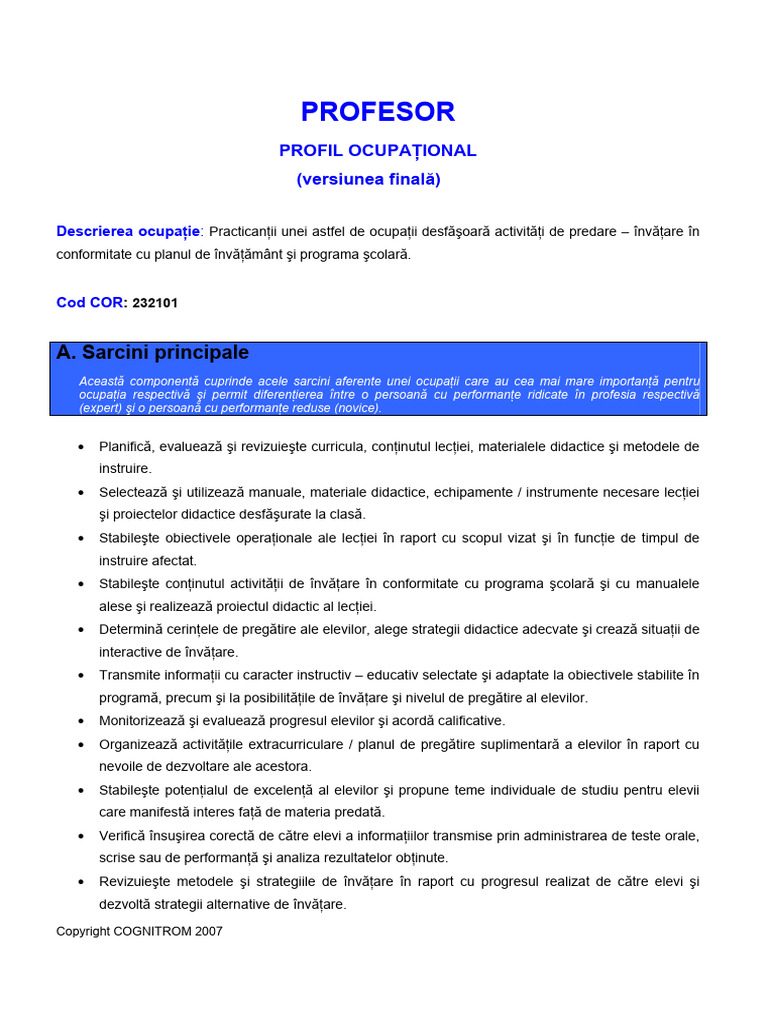 Profesorprofil | PDF