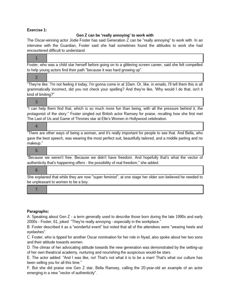 GAPPED TEXT (News Adapted) | PDF | Clothing | Fashion