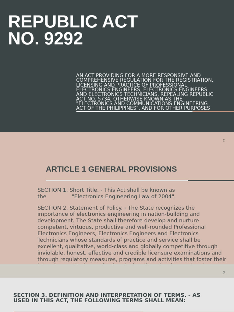 REPUBLIC ACT NO Dods | PDF | Radio | Telecommunications