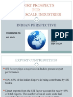 Export Prospects FOR Small Scale Industries: Indian Perspective