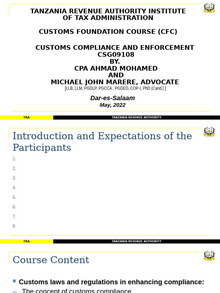 Customs Foundation Course-1 | PDF | Customs | Asset Forfeiture