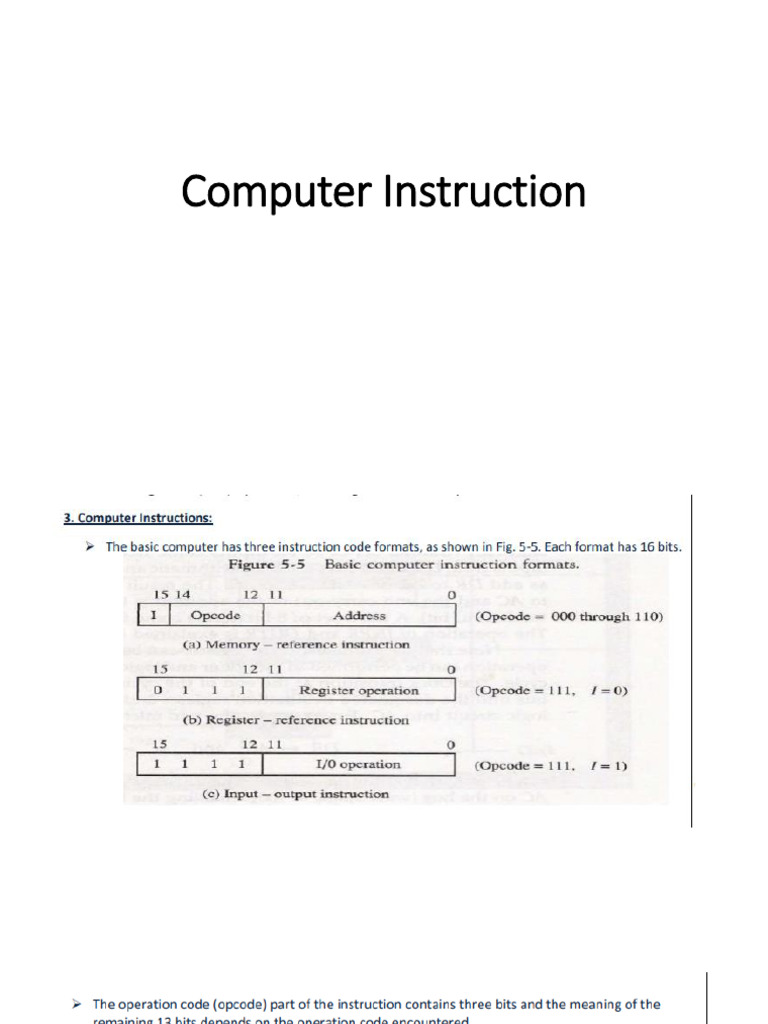 Computer instructions pdf