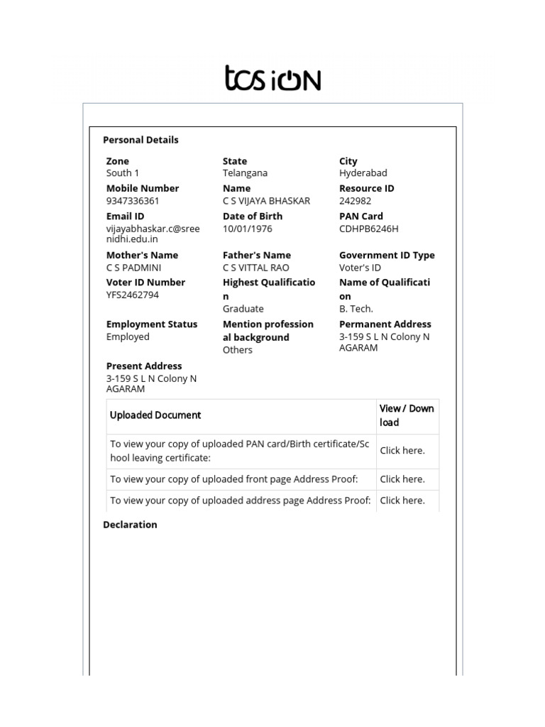 Generic Mandatory Declaration Mlogin | PDF