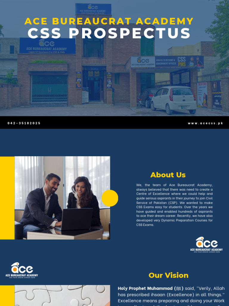 CSS Exam Preparation at Ace Academy | PDF