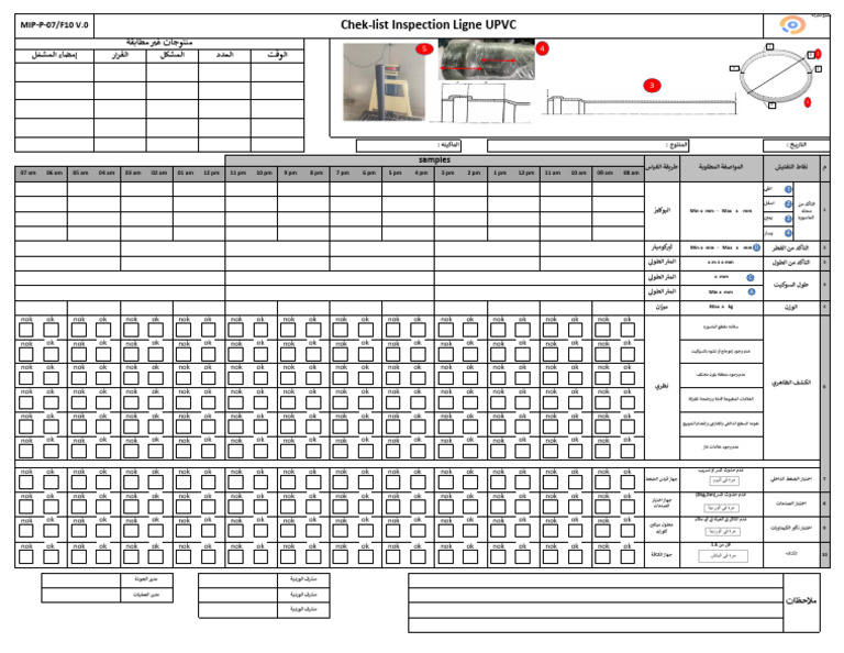 Chek-List Inspection Ligne UPVC | PDF