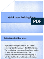 Quick Team Building Ideas