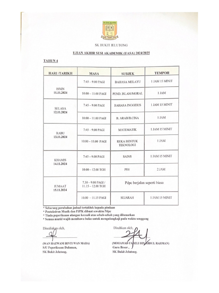 Uasa 2024 Tahun 4 Pdf