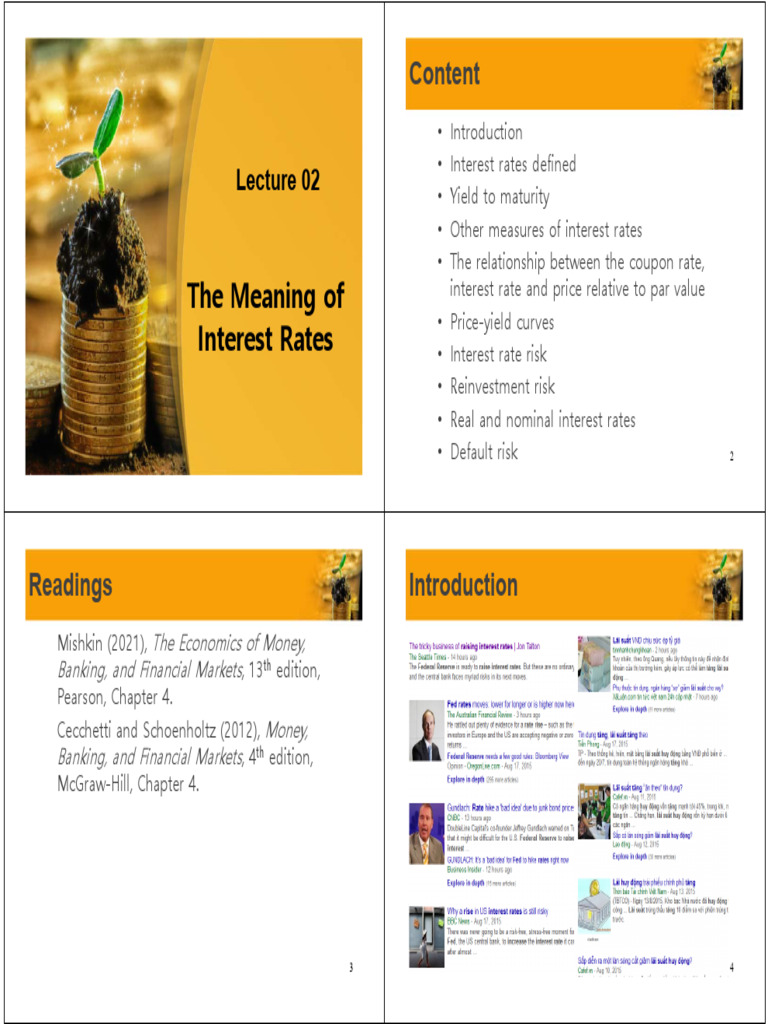 Lecture 2 - The Meaning of Interest Rates | PDF