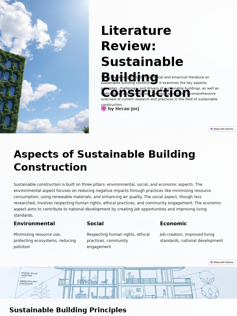 Sustainable Building Construction Review | PDF | Green Building ...