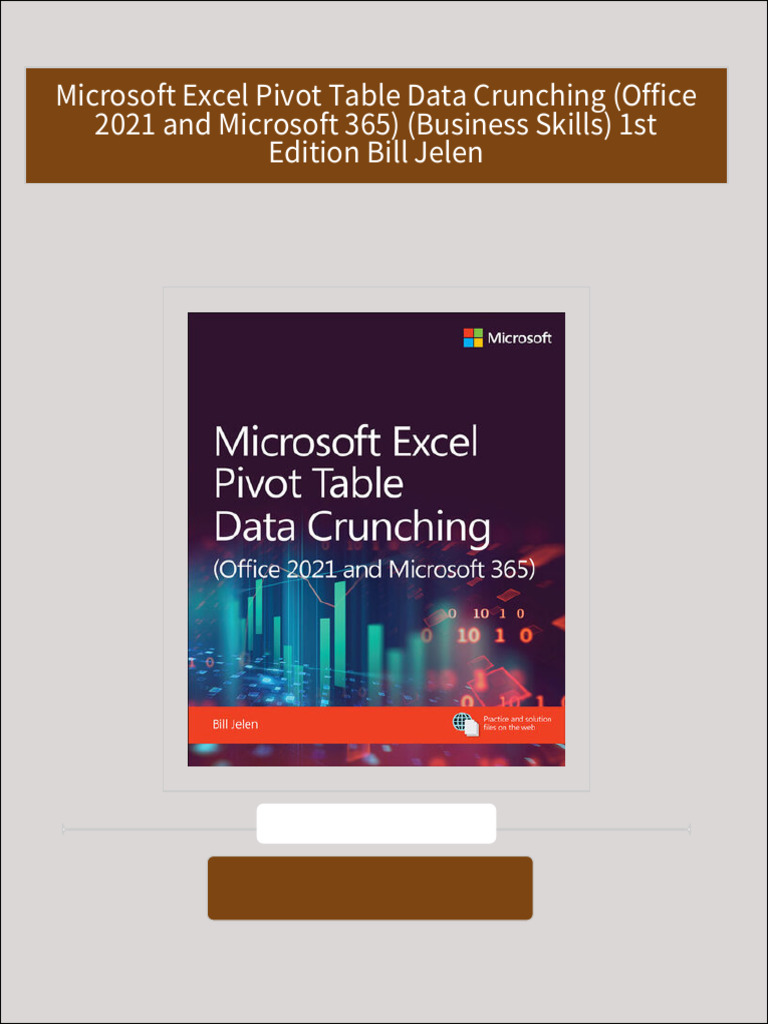 Where can buy microsoft excel pivot table data crunching office 2021