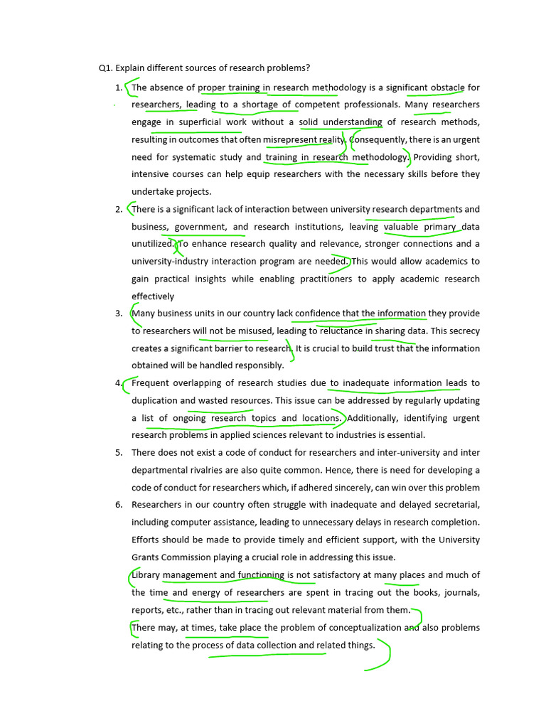 Sources of Research Problems Explained | PDF | Literature Review ...