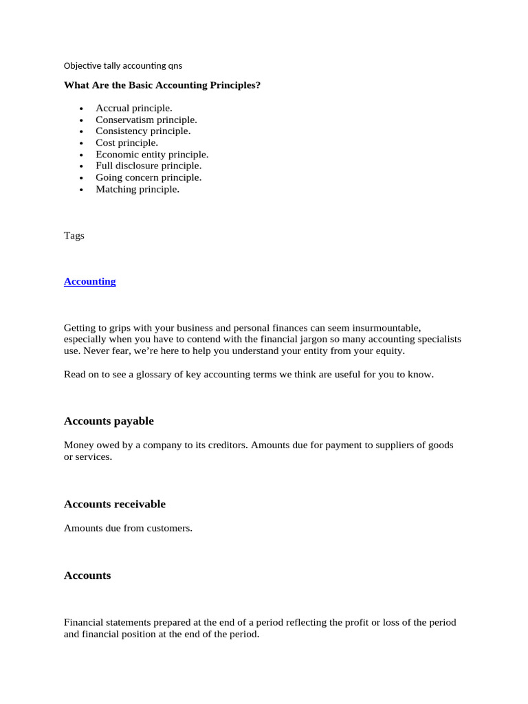 Key Accounting Principles Explained | PDF | Debits And Credits | Expense
