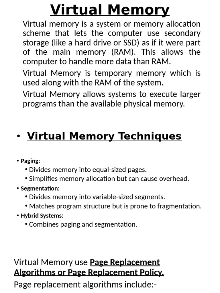 Virtual Memory - 072959 | PDF | Random Access Memory | Computer Hardware