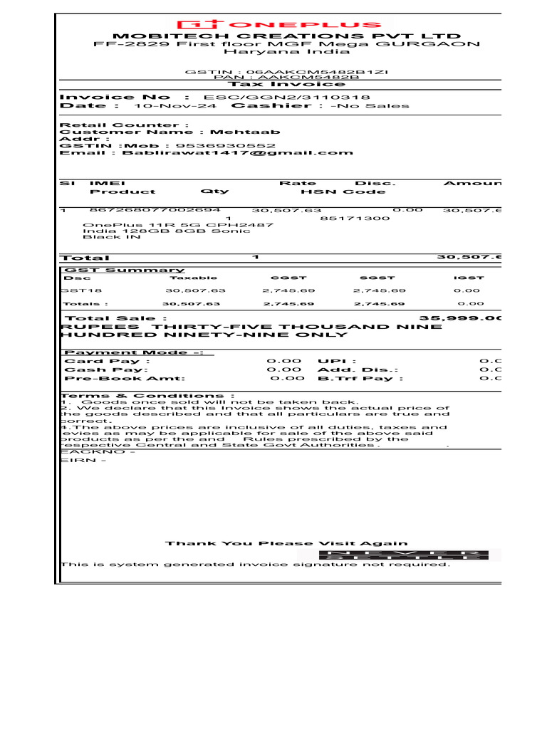 AR Invoive PDF - New-891 | PDF