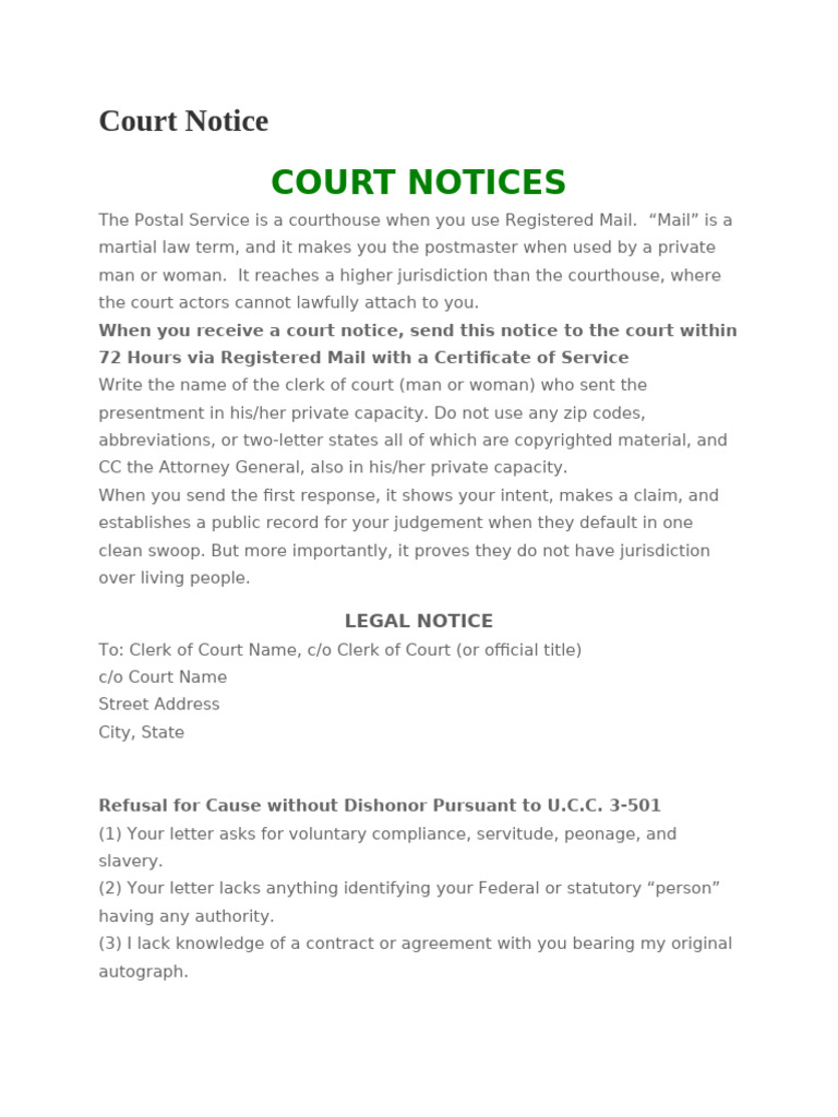 Court Notice | PDF | Legal Procedure | Government