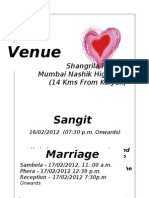 Venue: Sangit Marriage