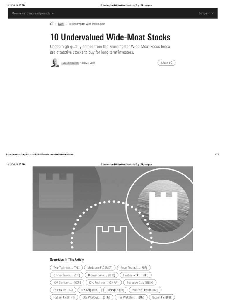 Undevalued Moats | PDF