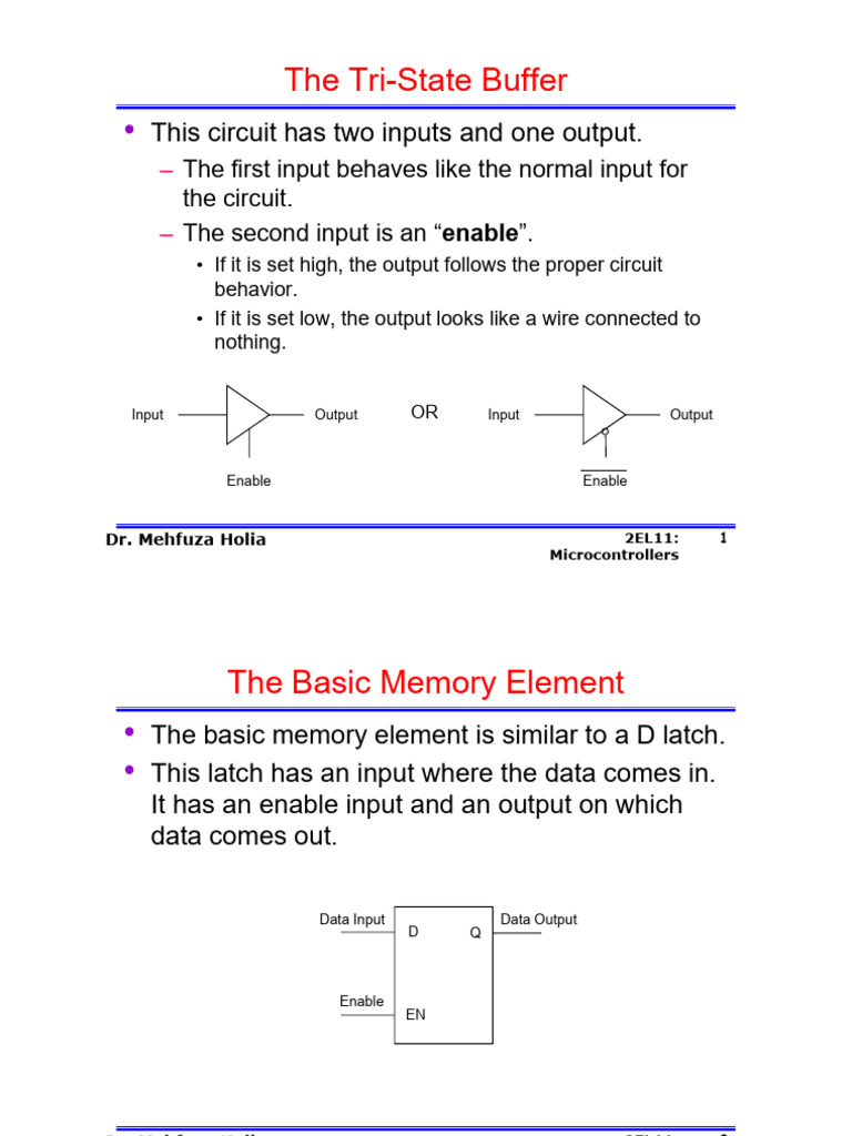 Tri-State Buffer and Memory Design Basics | PDF | Digital Technology ...