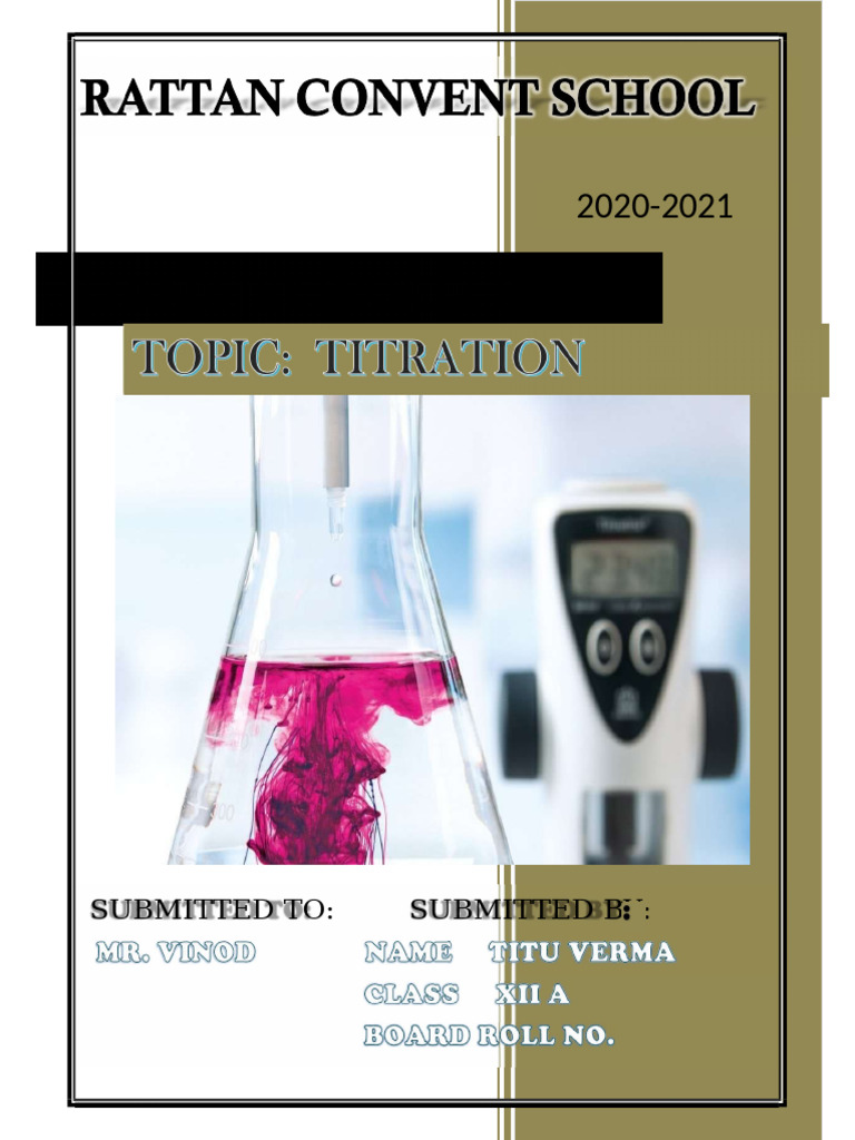 Titration Pdf Titration Chemistry