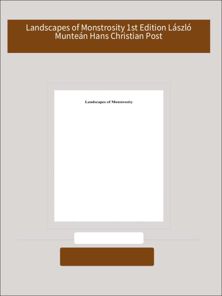 ebooks-pdf-download-landscapes-of-monstrosity-1st-edition-l-szl