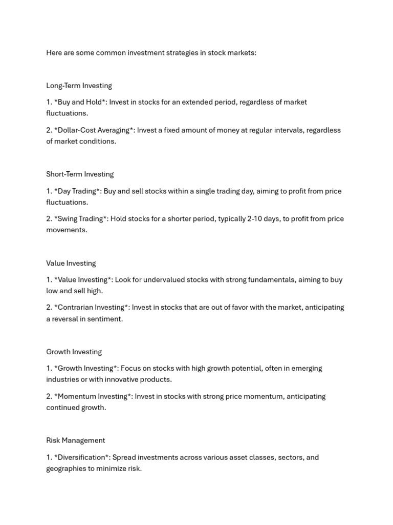 PDFInvesting as a Beginner