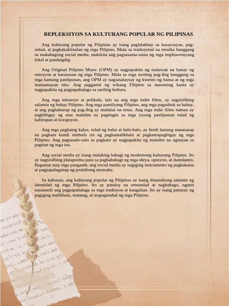 Fil Reflection | PDF