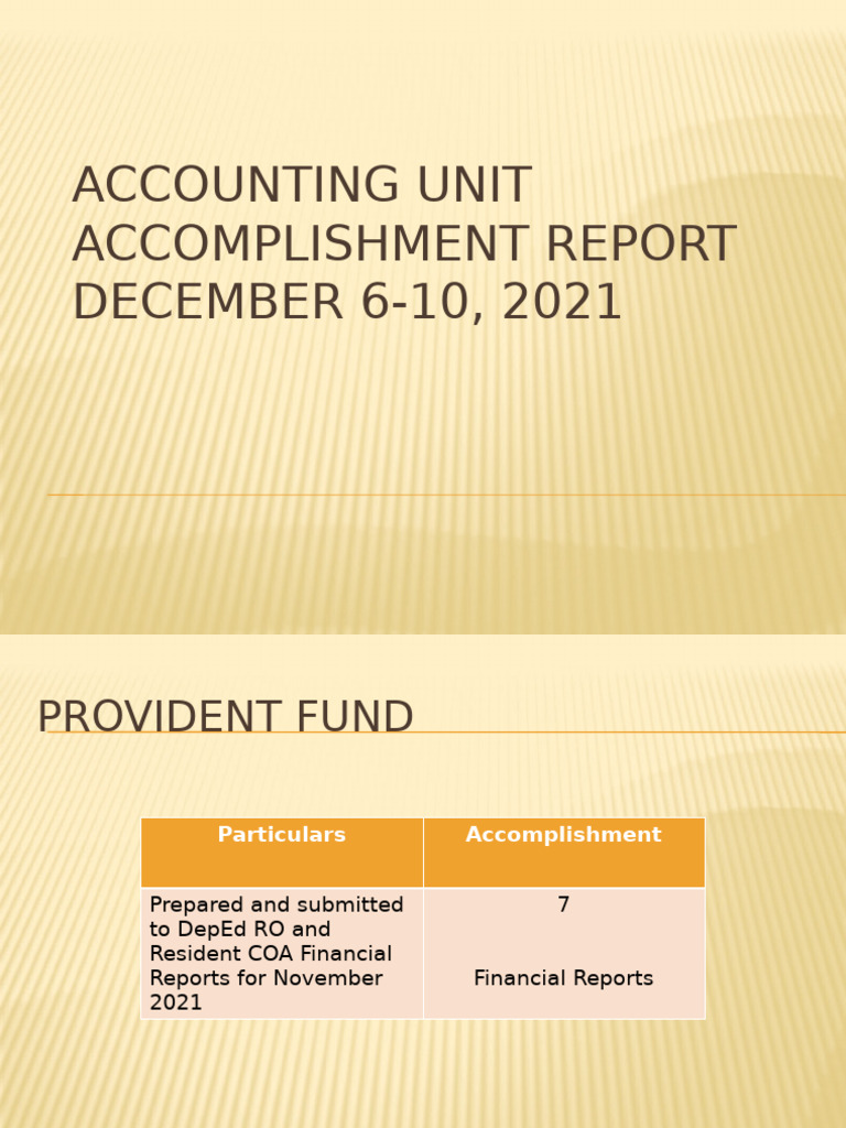 dec-6-10-weekly-accounting-report | PDF | Cash | Business