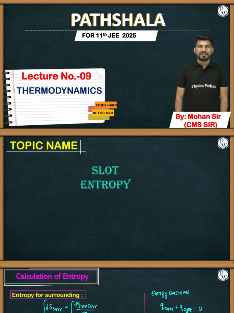 Thermodynamics - 09 - Class Notes - (Pathshala 11th JEE 2024) | PDF