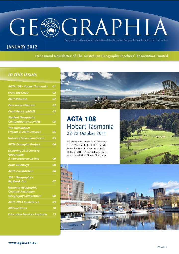 AGTA Geographia Jan 2012 | PDF | Curriculum | Geography