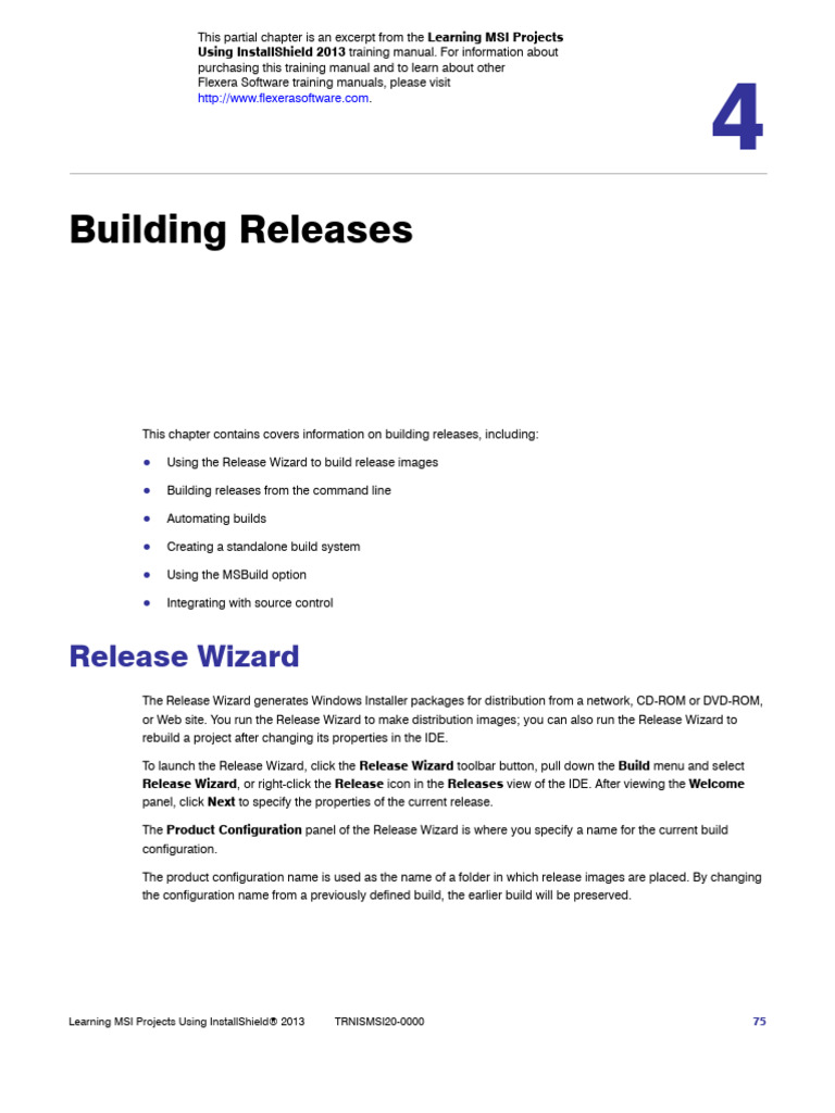 TrainingManual IS2013 Learning MSI Sample | PDF | Installation ...