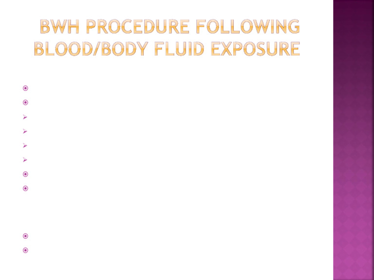 Blood Exposure Response Protocol | PDF
