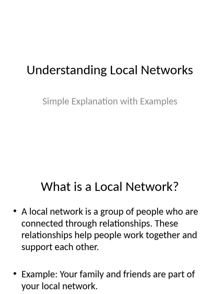 Building Strong Local Networks Explained | PDF
