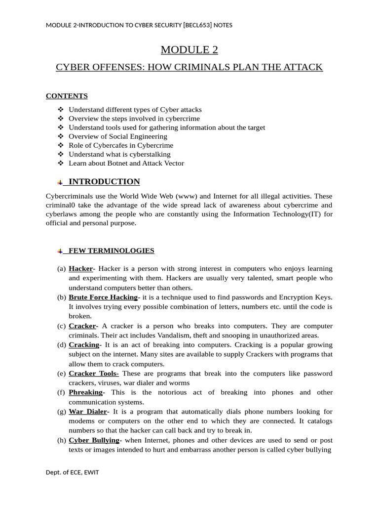 ICS MODULE 2 NOTES | PDF | Malware | Security Hacker