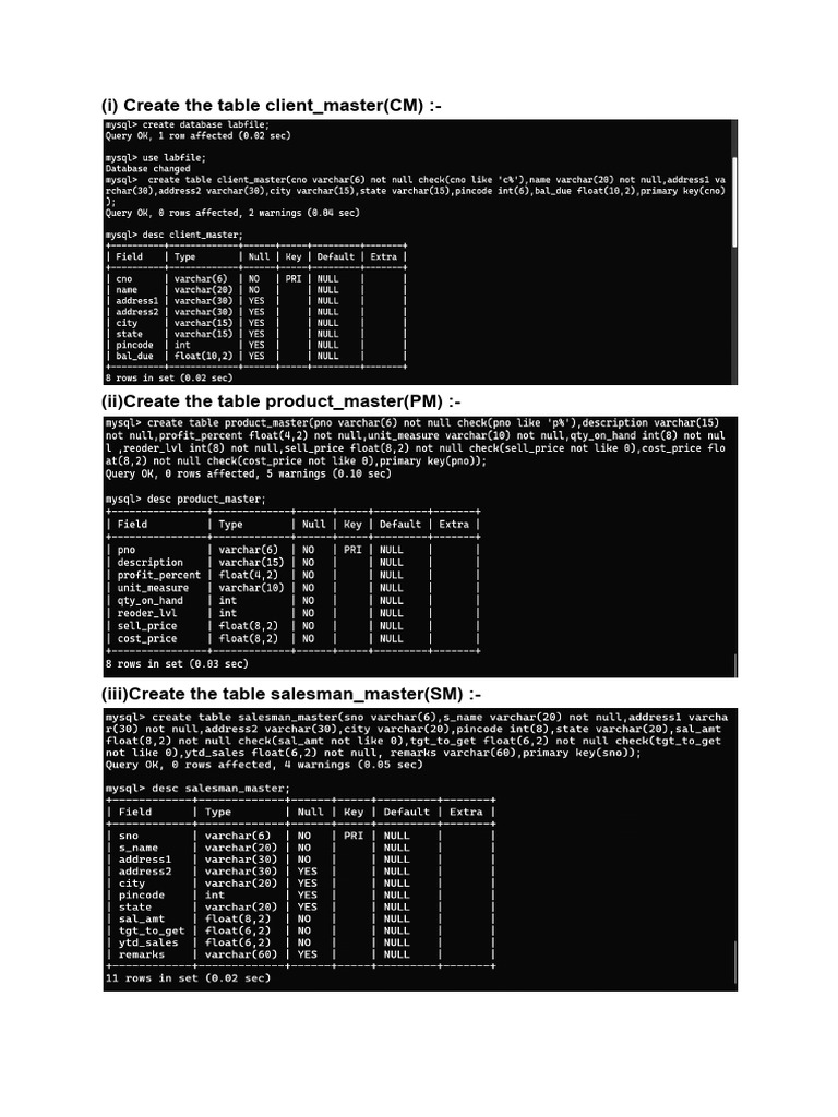 Dbmslabfile 1 | PDF