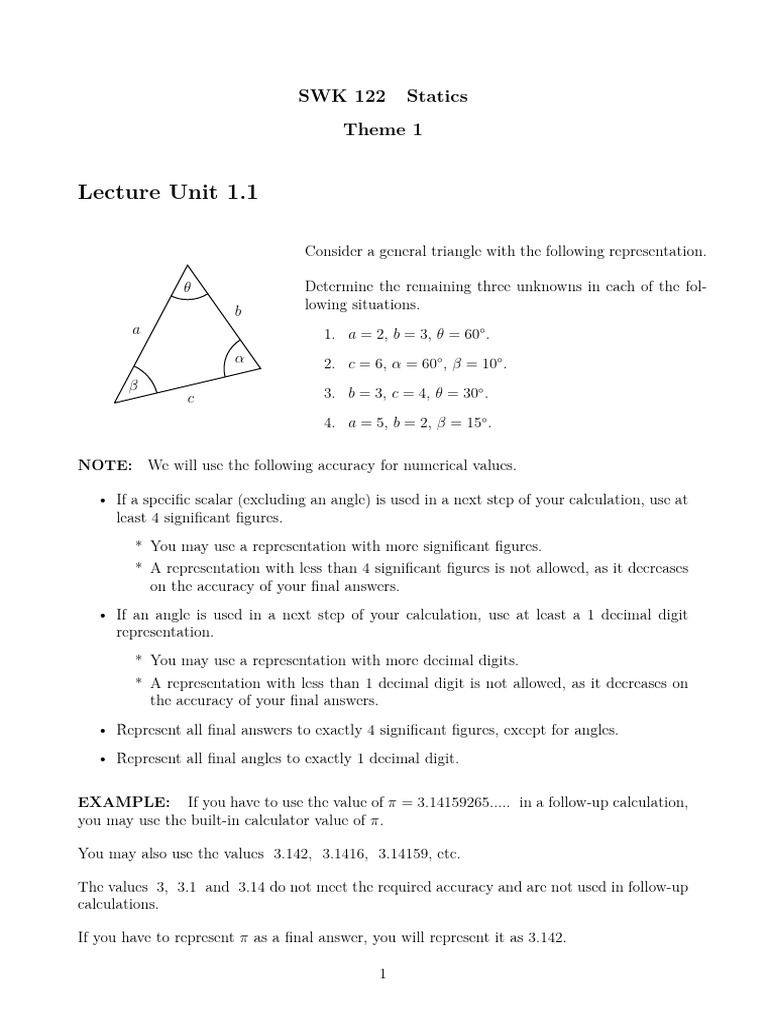 Statics And Electronics Pdf Euclidean Vector Force