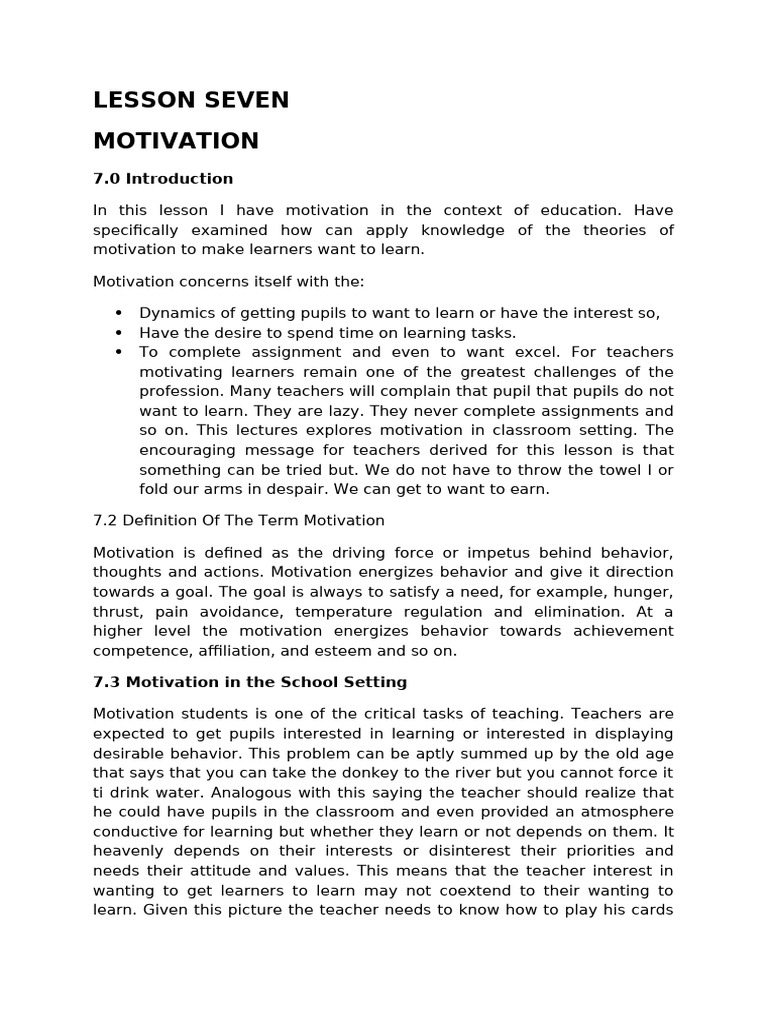 Understanding Motivation in Education | PDF | Motivational | Motivation