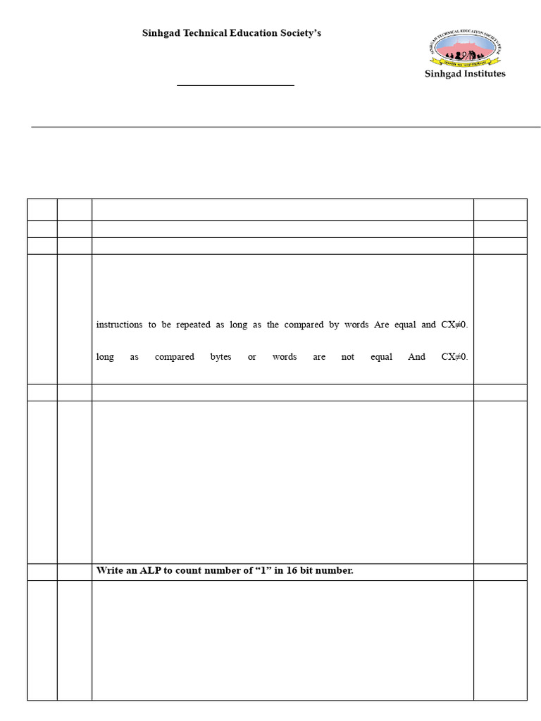 MSBTE Microprocessor Test II 2021-22 | PDF | Assembly Language ...