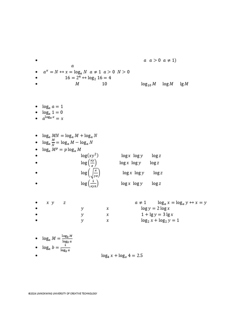 FIB1034 CHAPTER 1 (B) Logarith & Complex Numbers (CLEAN COPY) | PDF ...