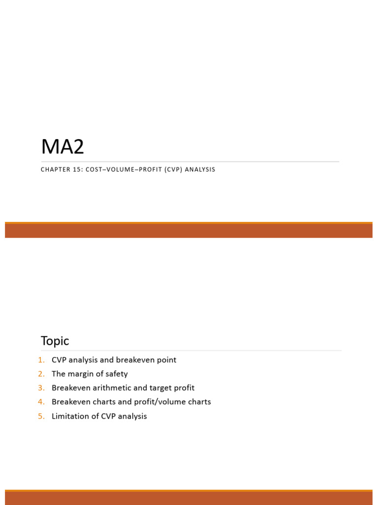 CVP Analysis and Breakeven Insights | PDF | Pricing | Business Economics