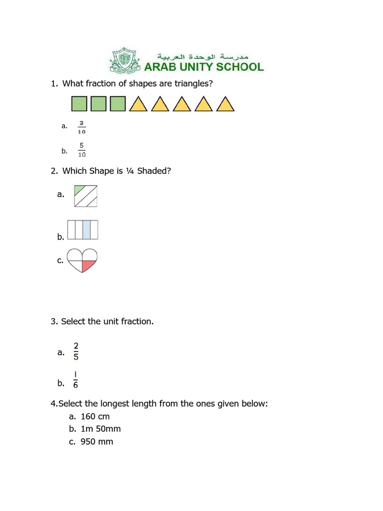 Math Quiz for Young Learners | PDF