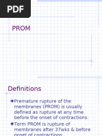 Diagnosis and Management of PROM | PDF | Preterm Birth | Human Pregnancy