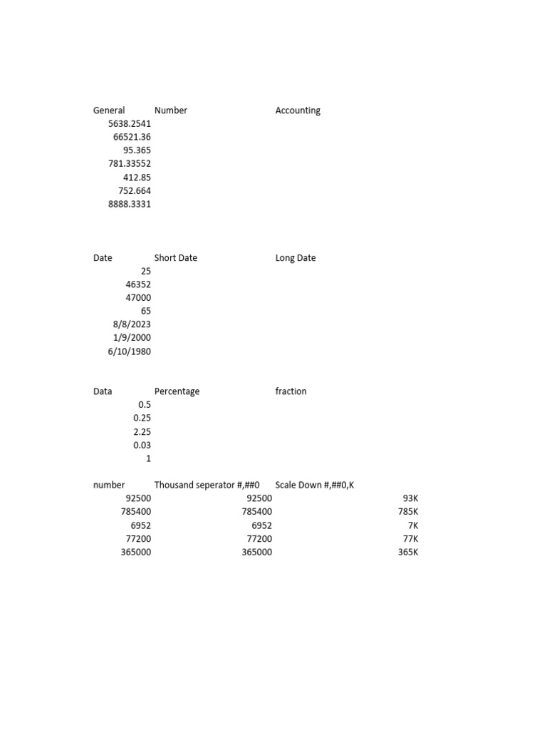 Number Format | PDF