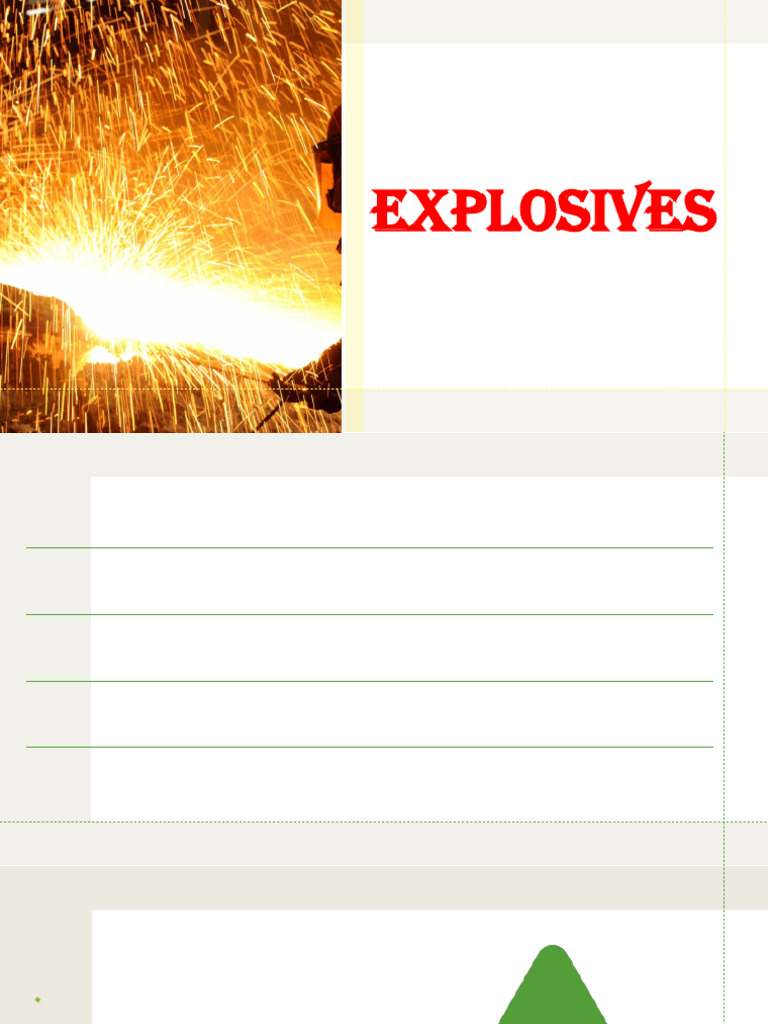 Explosives | PDF | Gunpowder | Explosion