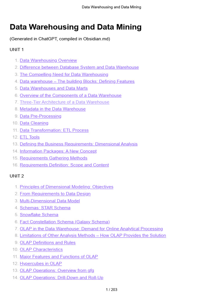 Data Ware House | PDF | Data Warehouse | Databases