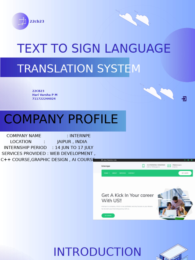 Text To Sign Language | PDF