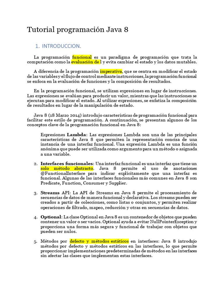 Programación Funcional en Java 8 | PDF | Función anónima | Programacion ...